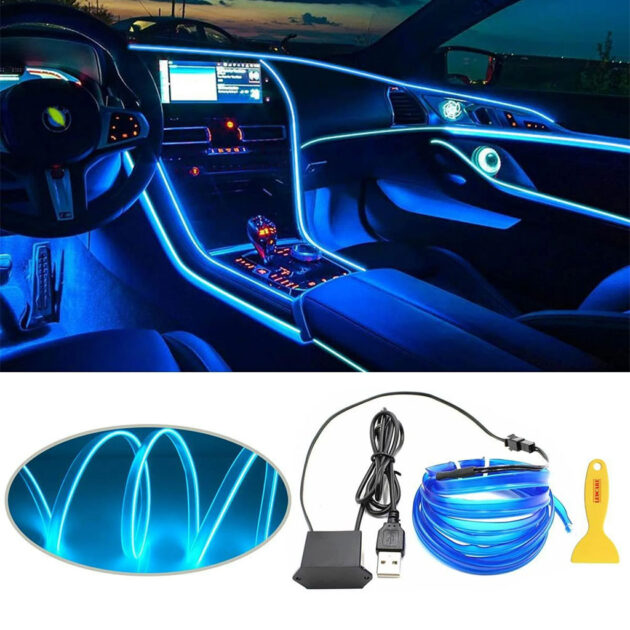 Cable Lumineux De Décoration Pour Salon De Voiture CCLL