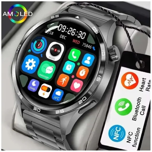 GT6 Smartwatch – Écran AMOLED HD, Appels Bluetooth